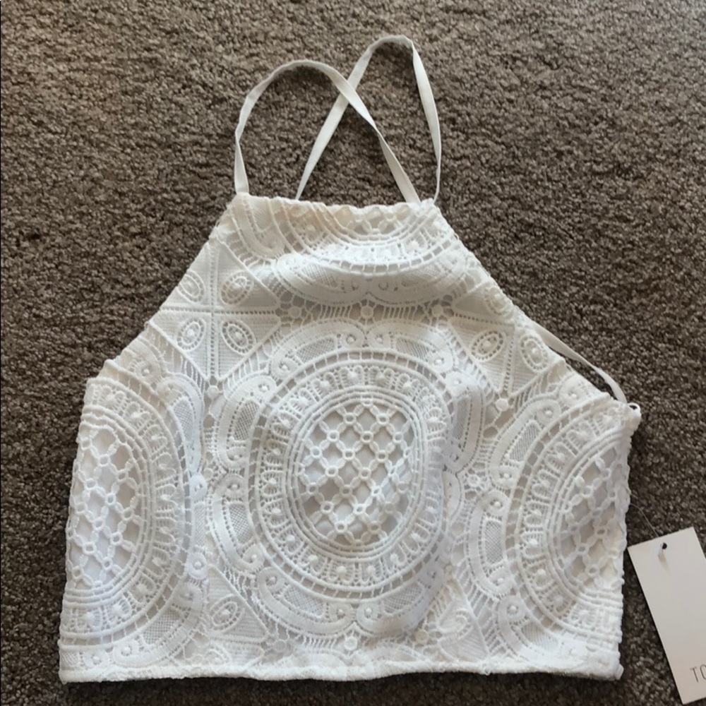Backless LF lace top